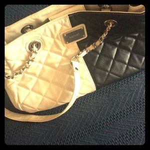 Nine West black&white leather purse